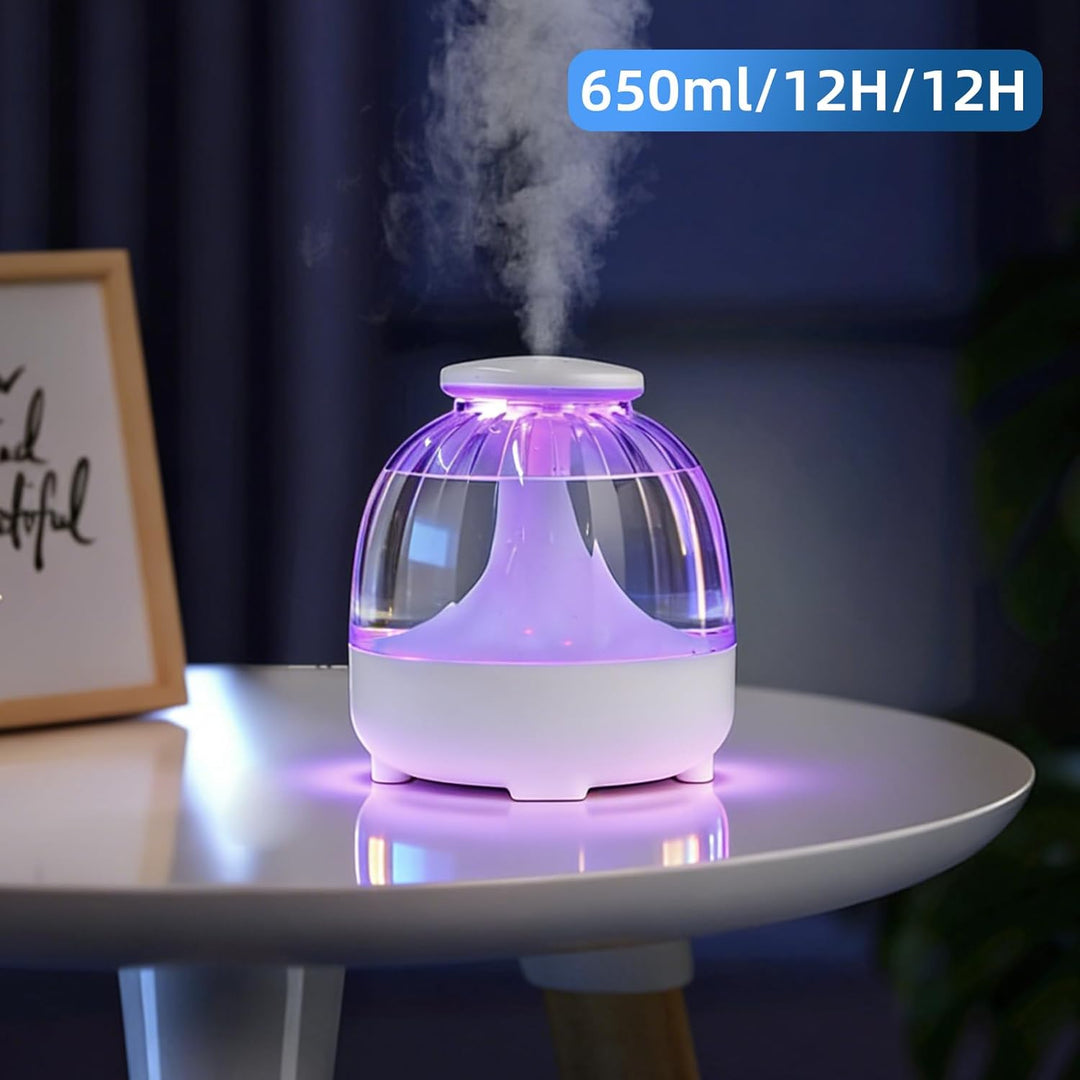 650 ml USB-Luftbefeuchter für Schlafzimmer, kühler Nebel, Luftbefeuchter, leiser Luftbefeuchter, USB