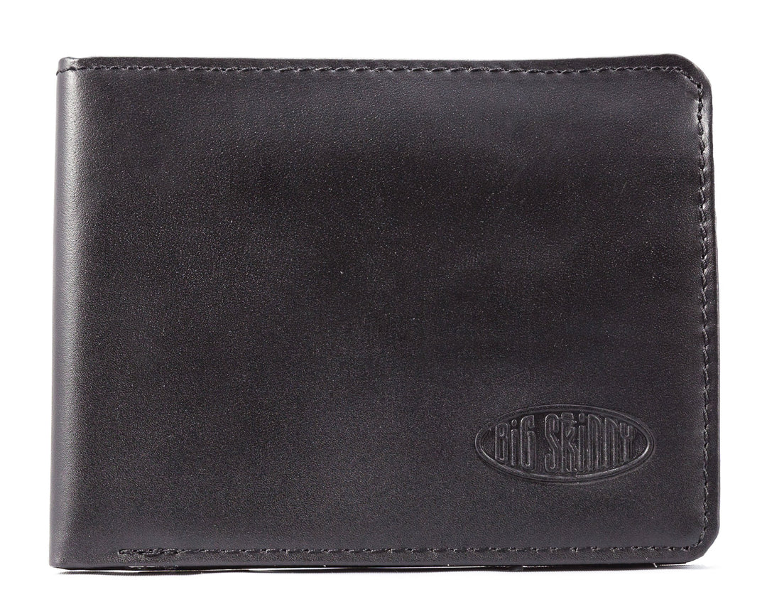 Big Skinny RFID-blockierendes Reisepassetui, Leder, schmal, für bis zu 30 Karten, Schwarz