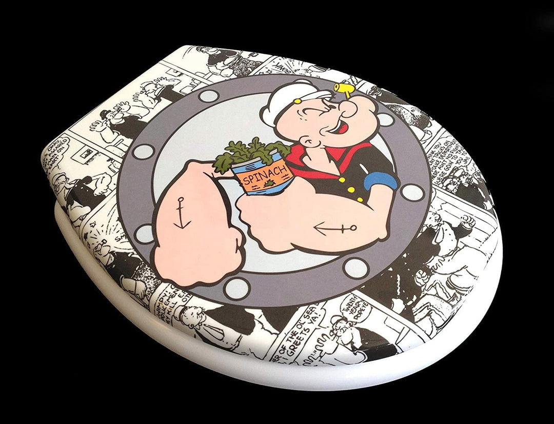 Duroplast WC Sitz Klobrille Modell Comic mit Absenkautomatik, zur Reinigung abnehmbar, 59824 Weiss,