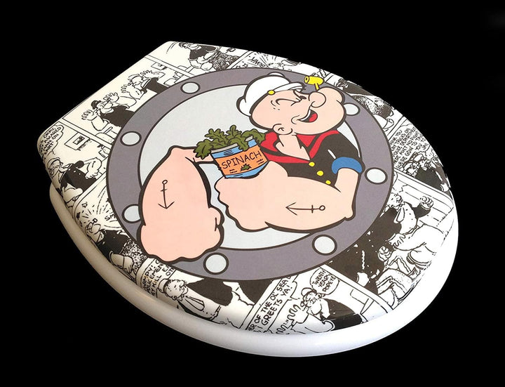 Duroplast WC Sitz Klobrille Modell Comic mit Absenkautomatik, zur Reinigung abnehmbar, 59824 Weiss,