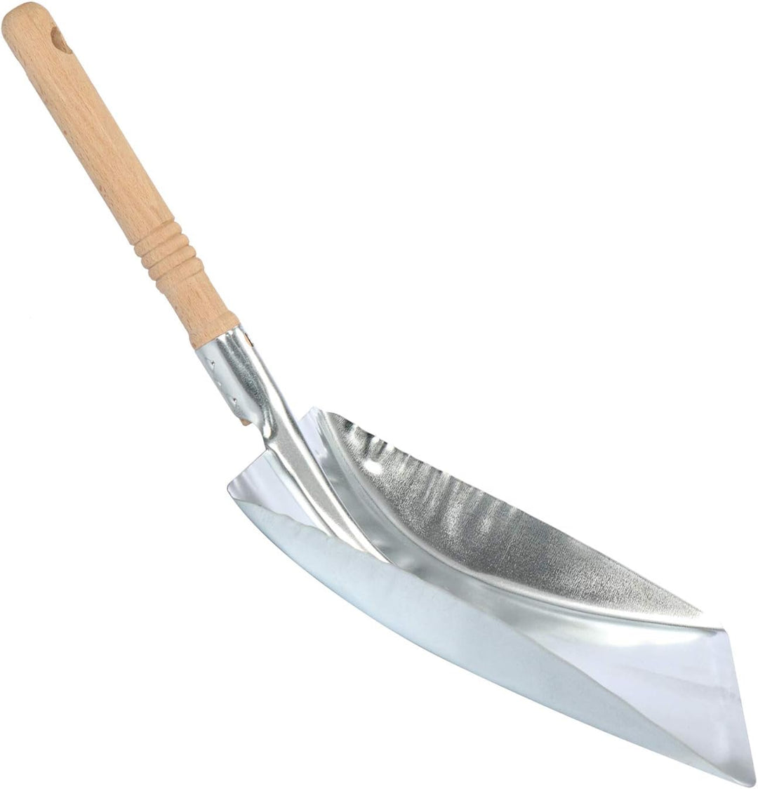 com-four® Kehrschaufel Set mit Kehrblech und Handfeger - Kehrgarnitur aus Metall - Kaminschaufel und