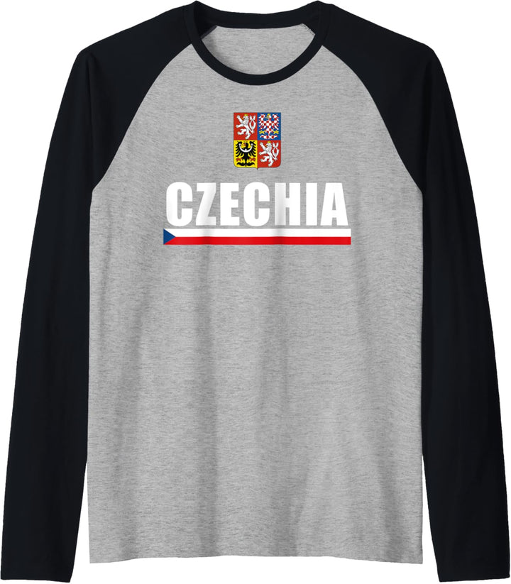 Czechia Flag Czech Republic Souvenir Bohemian Coat Of Arms Raglan