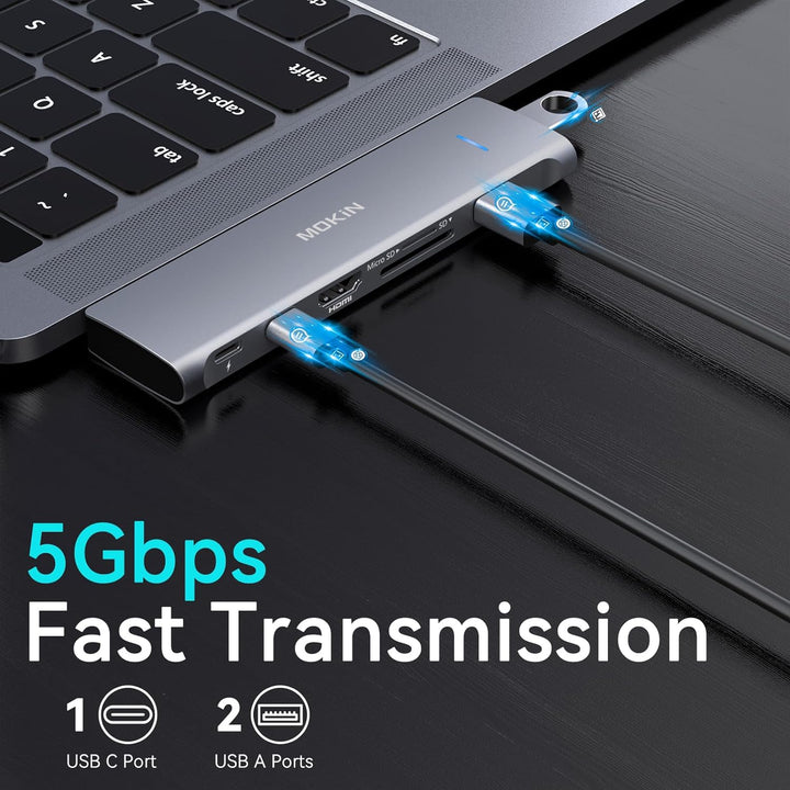 USB-C-Adapter für MacBook Pro 2020, MacBook Pro USB Adapter HDMI MacBook Pro Dongle mit 4KHDMI, 2 US