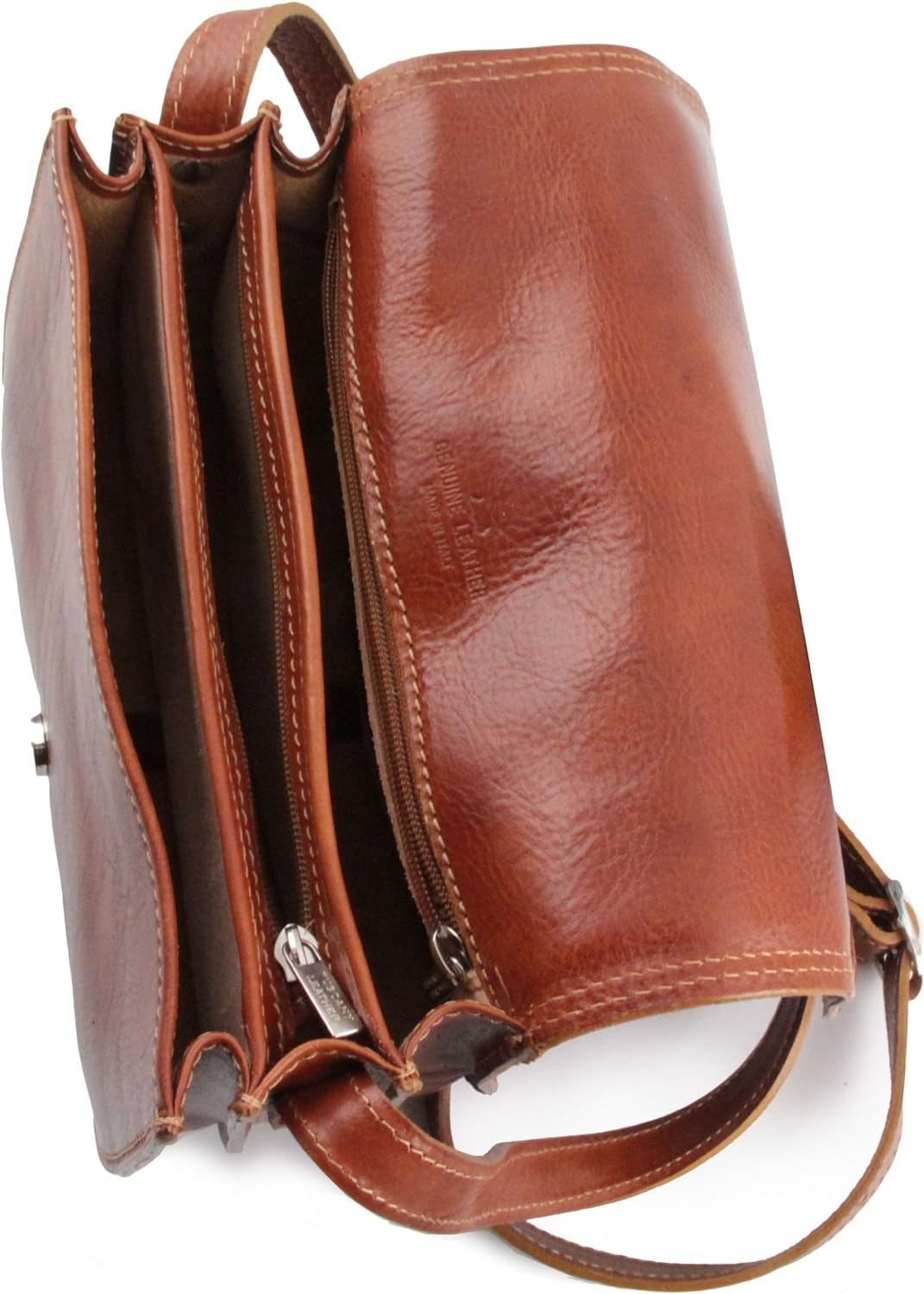Tuscany Leather Isabella Klassische Umhängetasche aus Leder Rot, Rot