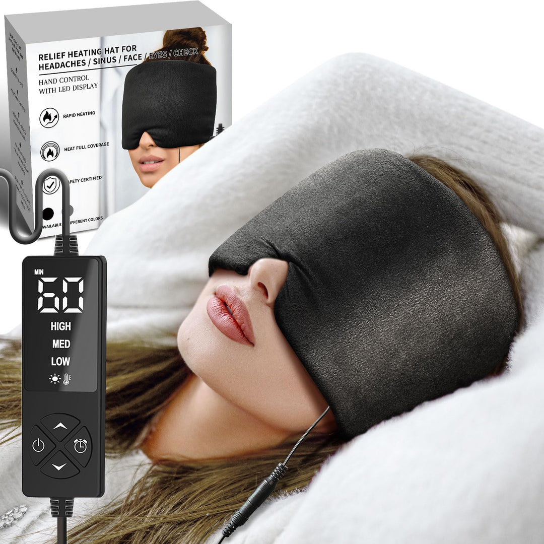 sticro Extra grosse, feuchte Wärme-Sinus-Maske, wiederverwendbar, warme Kompresse, beheizte Augenmas