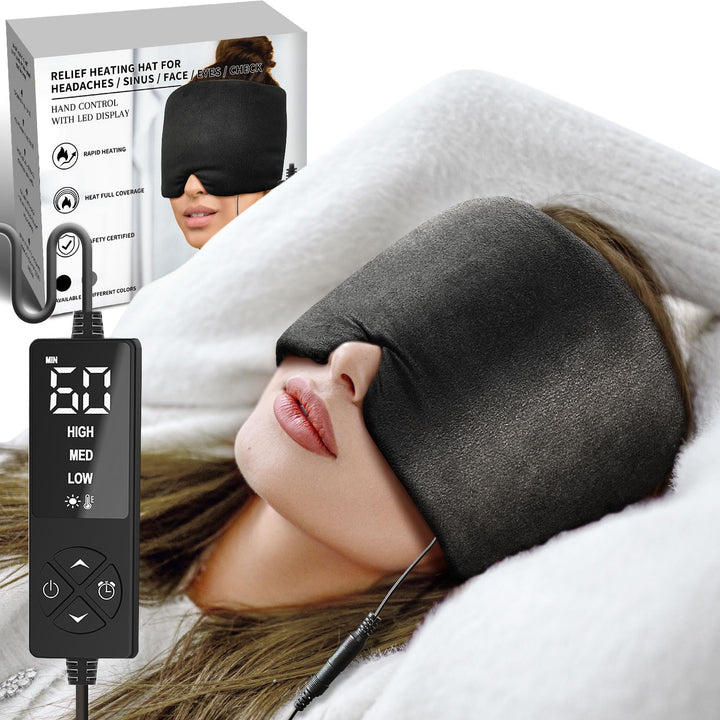 sticro Extra grosse, feuchte Wärme-Sinus-Maske, wiederverwendbar, warme Kompresse, beheizte Augenmas