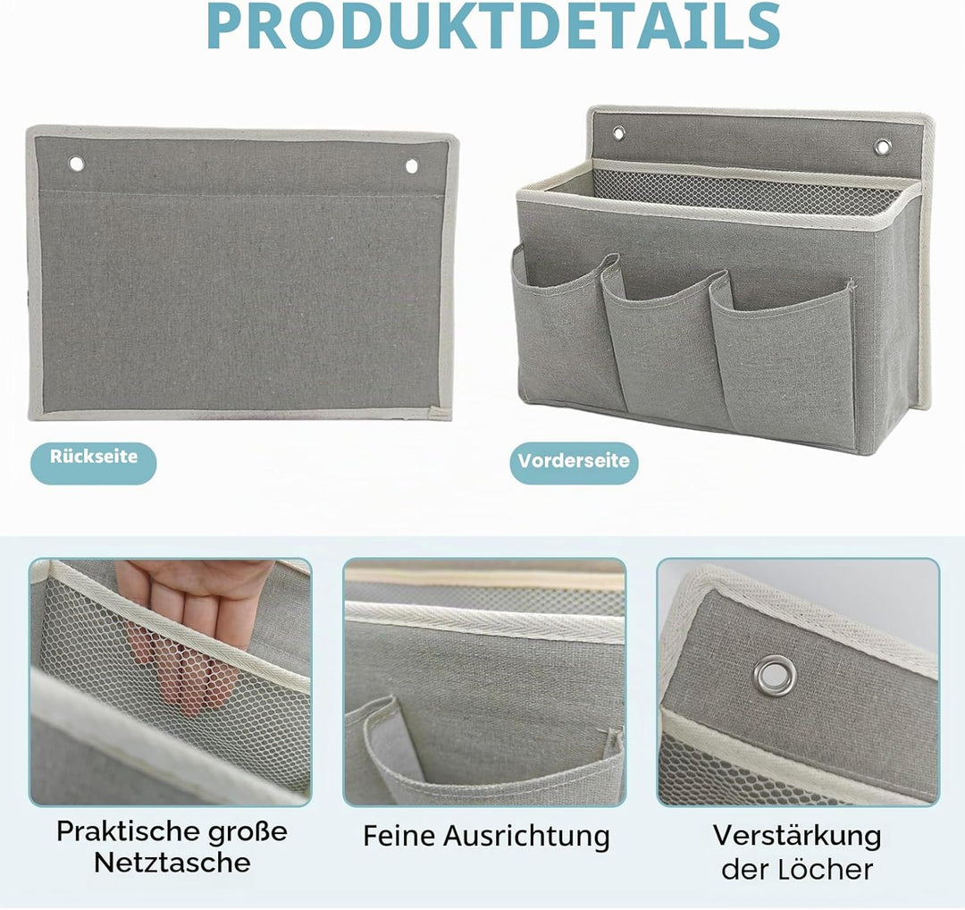 2 Stück Wand Organizer Tasche Hängekörbe Mit Grosser Mesh Abteilung Und 3 Taschen Tür Organizer Plat