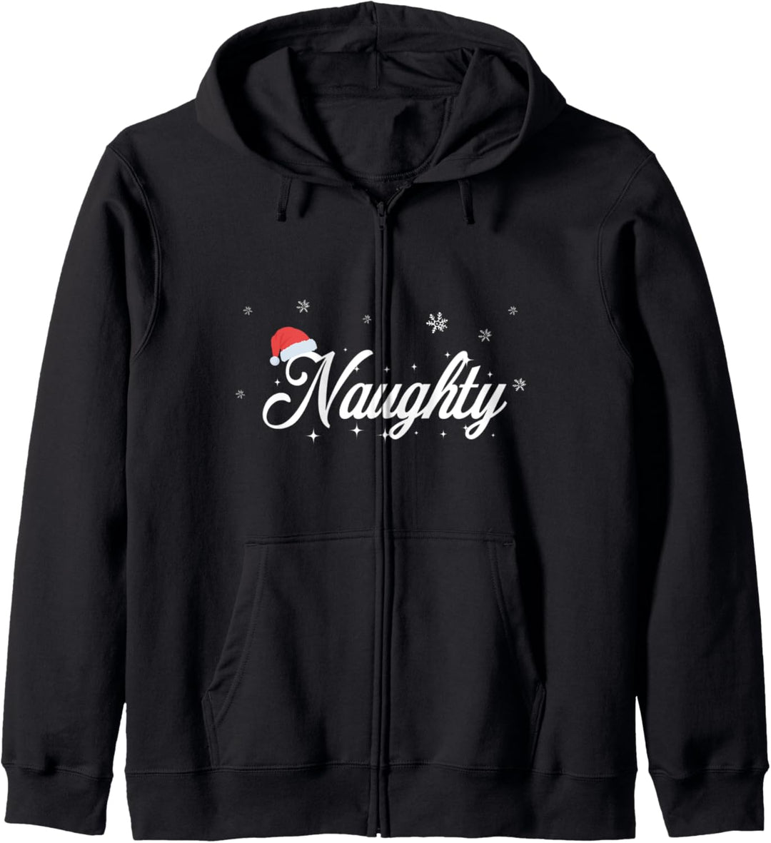 Matching His and Hers Outfit - Naughty and Nice Christmas Kapuzenjacke