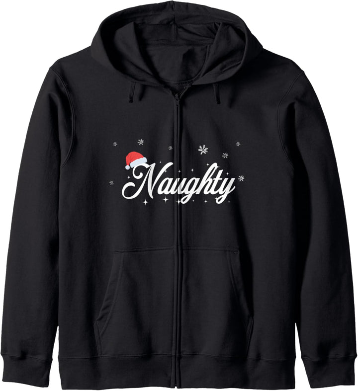 Matching His and Hers Outfit - Naughty and Nice Christmas Kapuzenjacke