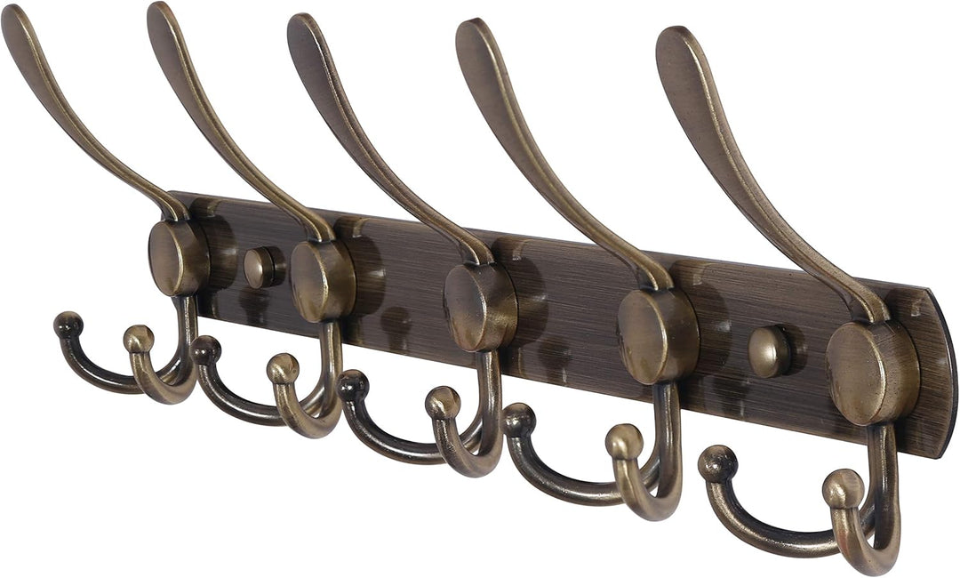 Dseap Garderobenleiste - Schwerlast Garderobenhaken Mit 5 Dreifachhaken, Edelstahl Wandgarderobe, Kl