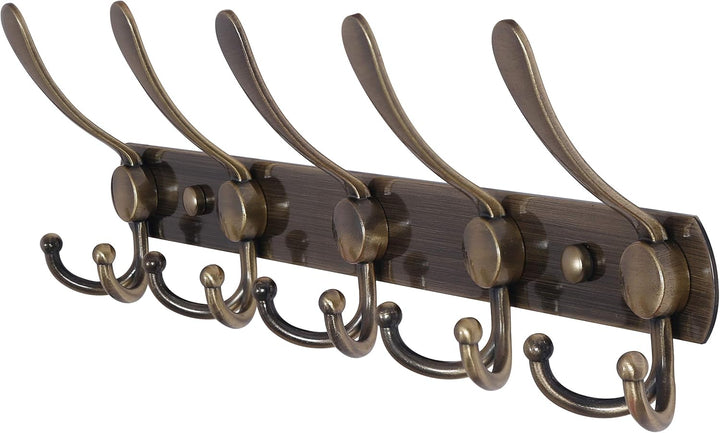 Dseap Garderobenleiste - Schwerlast Garderobenhaken Mit 5 Dreifachhaken, Edelstahl Wandgarderobe, Kl