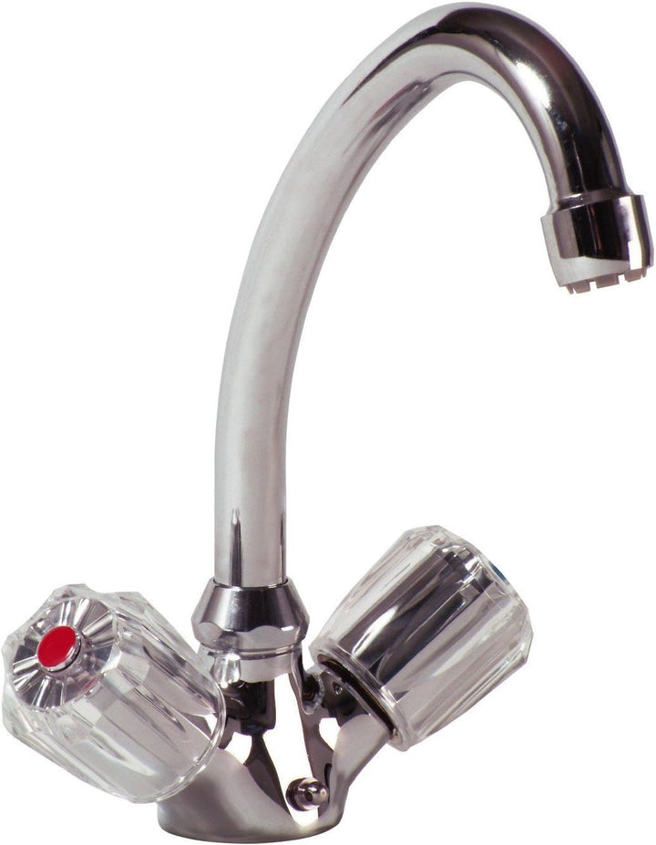 aquaSu® Zweigriffmischer Standard Plus für Waschtisch | Niederdruck | Chrom | Wasserhahn