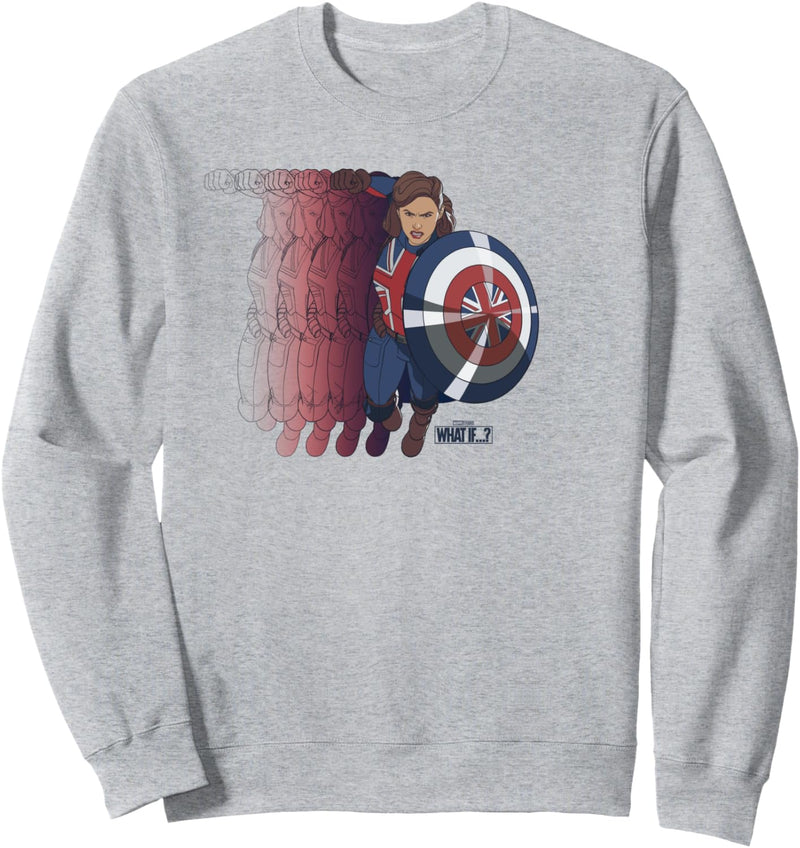 Marvel What If Captain Carter Overlay Poster Sweatshirt