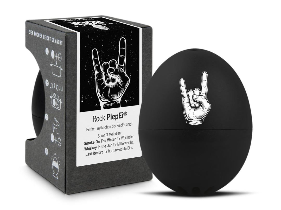 Brainstream Herren AHOI Piepei PiepEi - die Singende Eieruhr zum Mitkochen 5,1 x 4,5 cm Schwarz mit