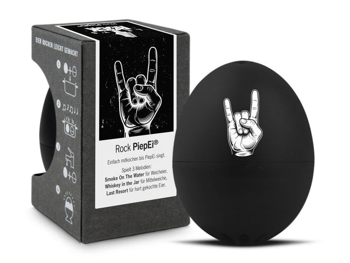 Brainstream Herren AHOI Piepei PiepEi - die Singende Eieruhr zum Mitkochen 5,1 x 4,5 cm Schwarz mit