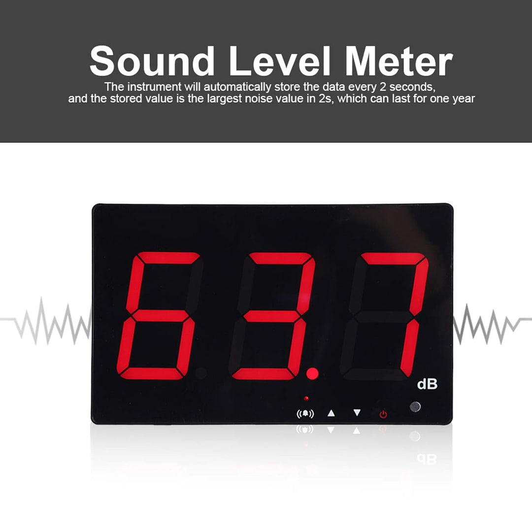 Dezibel Meter digitale Schallpegelmesser Wandmontage Noise Meter Tester Messbereich 30-130dB Genauig