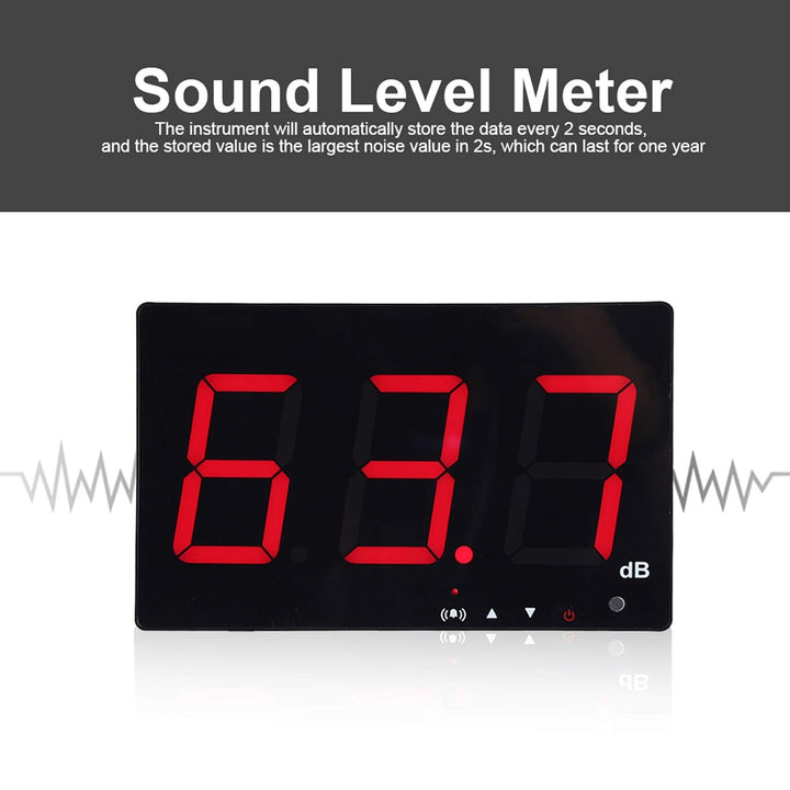 Dezibel Meter digitale Schallpegelmesser Wandmontage Noise Meter Tester Messbereich 30-130dB Genauig