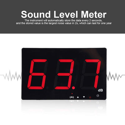 Dezibel Meter digitale Schallpegelmesser Wandmontage Noise Meter Tester Messbereich 30-130dB Genauig