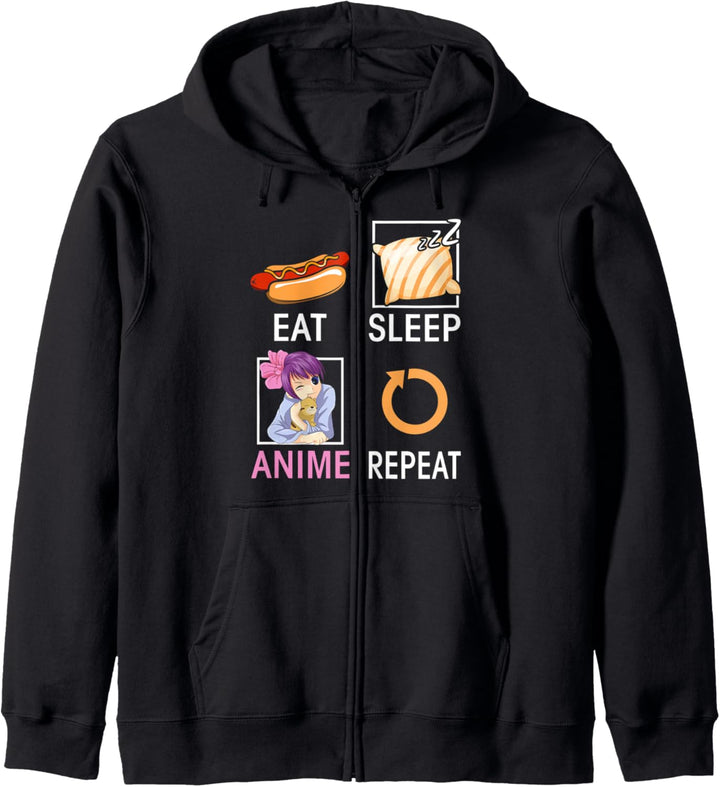 Hot Dog Japan Otaku Manga Fast Food Lustiges Kawaii Anime Kapuzenjacke