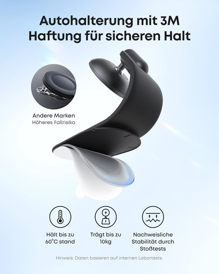 Anker Nano abnehmbare Autohalterung, 360° einstellbare Auto-Handyhalterung mit Alu-Halterung und Mag