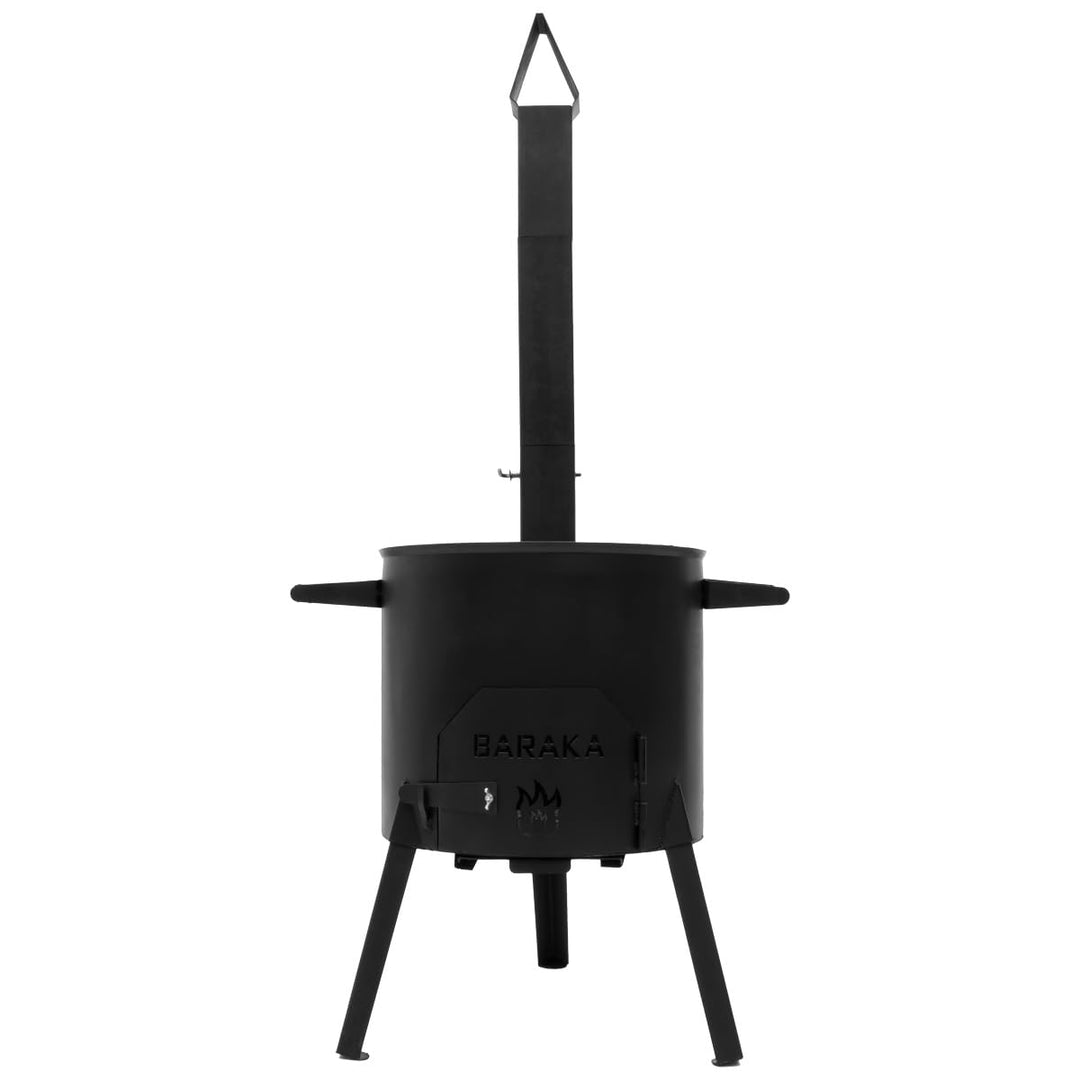 FlameFusion Utschak Feuerofen mit Abzugsrohr Uchag Grillen & Kochen mit Outdoorküche (Utschak L - oh