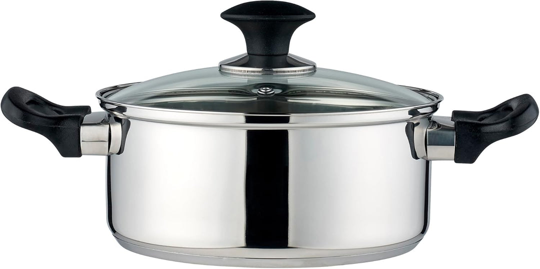 Funktion Saucepan set 6 dele 1.8 Liter Glänzender Stahl, 1.8 Liter Glänzender Stahl
