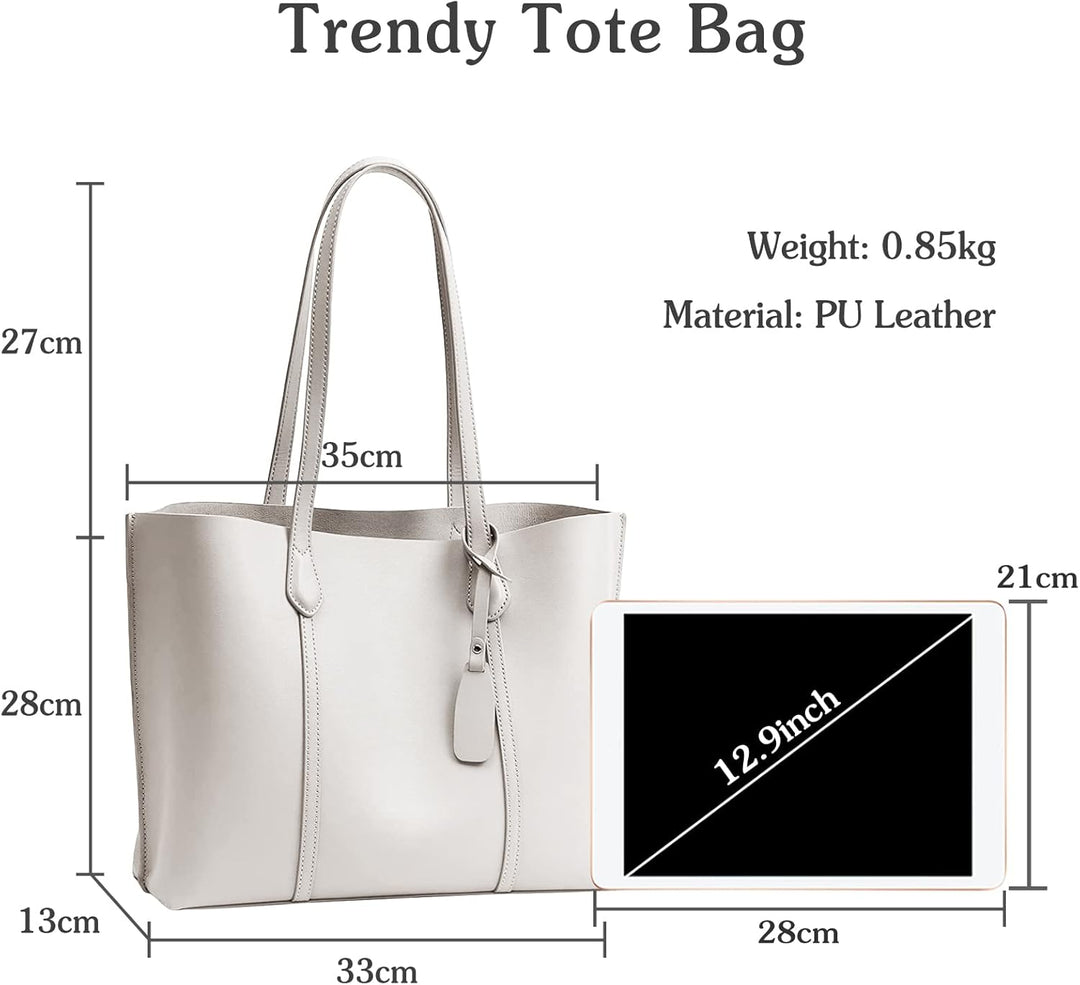 PORRASSO Handtasche Damen Schultertasche Gross Shopper Tasche Henkeltaschen PU Leder Shopper Taschen