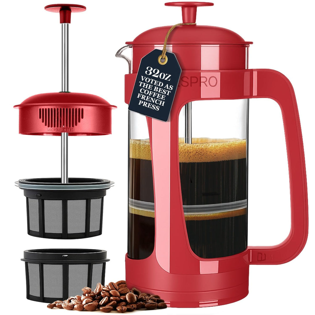 ESPRO Light P3 French Press Kaffeebereiter – Patentierter Doppel-Mikrofilter für partikelfreien Kaff
