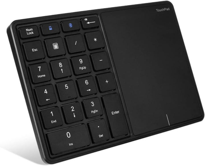 Cuifati Bluetooth Wireless Number Pads, 2 in 1 22 Keys Wireless Numeric Keypad mit Touchpad, Support