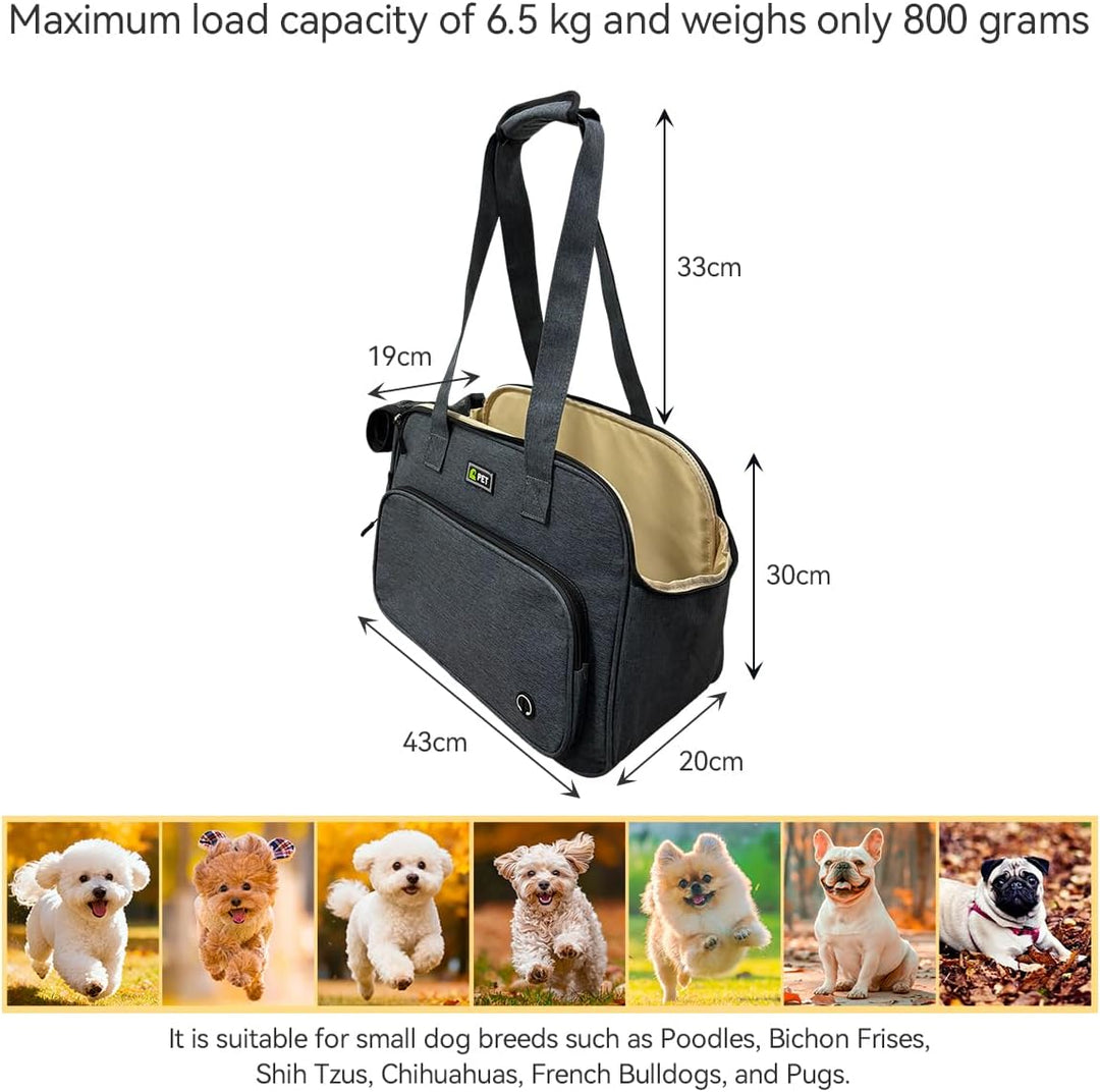 Hundetasche für Kleine Hunde und Katzen, Leichte &amp; Atmungsaktive Haustiertasche aus Oxford-Stoff mit