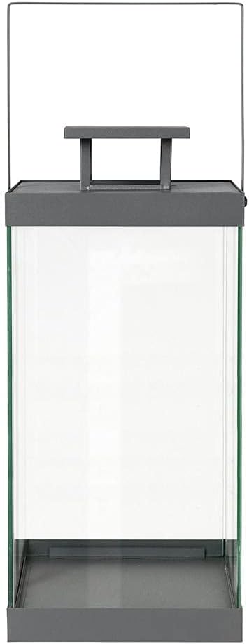 Blomus Laterne Finca Gross, Indoor Laterne, Windlicht, Stahl pulverbeschichtet, Glas klar, Steel Gra