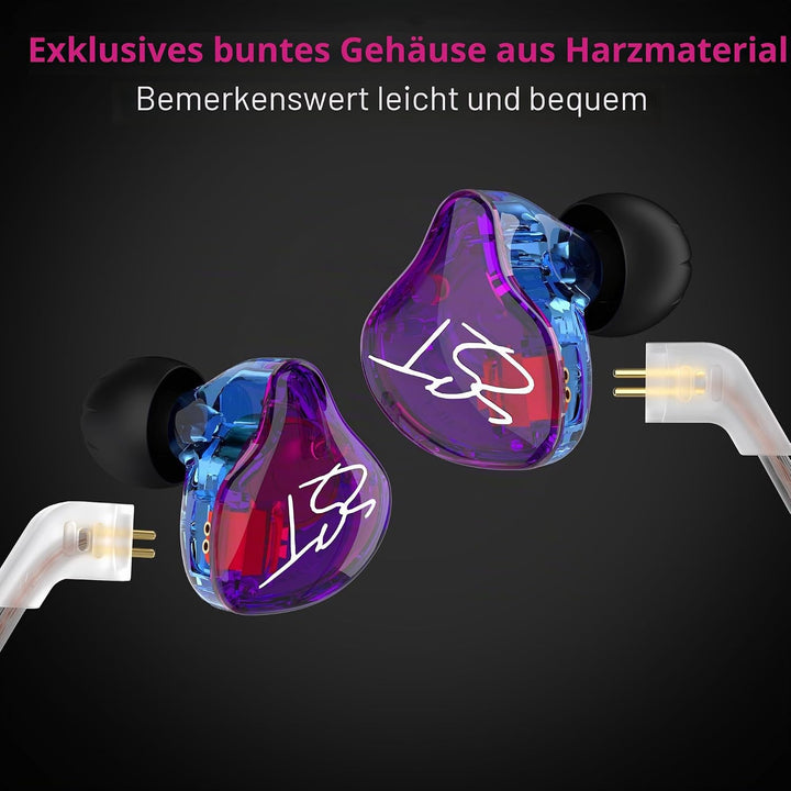 Yinyoo KZ ZST Bunte Hybrid-Balance-Armatur mit dynamischem In-Ear-Kopfhörer 1BA + 1DD HiFi-Headset (