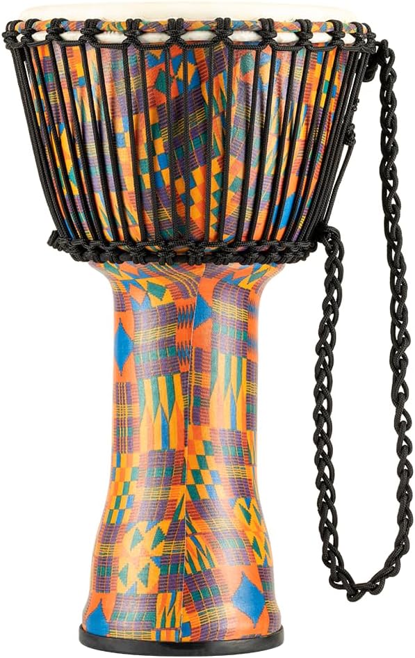 Meinl Percussion 25cm Rope Tuned Travel Series Djembe Trommel - mit Ziegenfell - Musikinstrument für