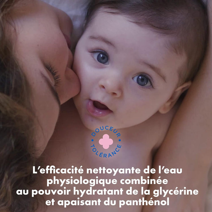 Mixa Bébé Feuchttücher mit Wasser, physiologisch, 12 Stück