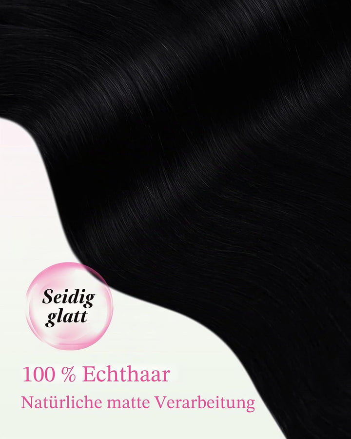 YoungSee Echthaar Extensions Tape Schwarz Tape Extensions Echthaar Schwarz Tape in Extensions Echtha