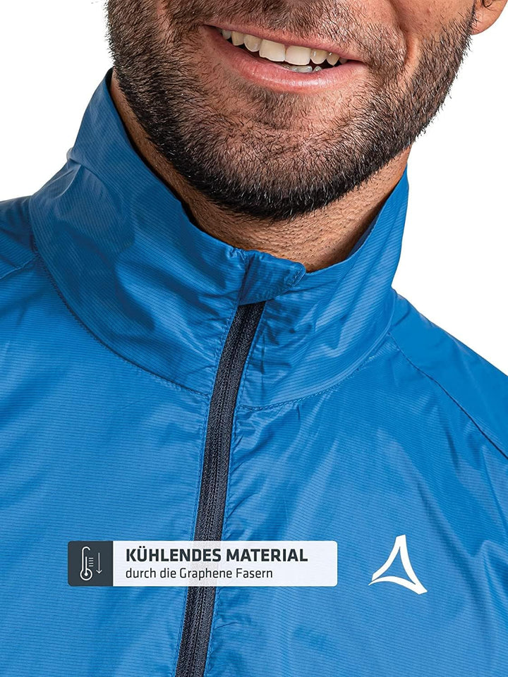 Schöffel Herren Jacket Bygstad M, winddichte Wanderjacke, Windbreaker mit kühlenden Graphene Fasern