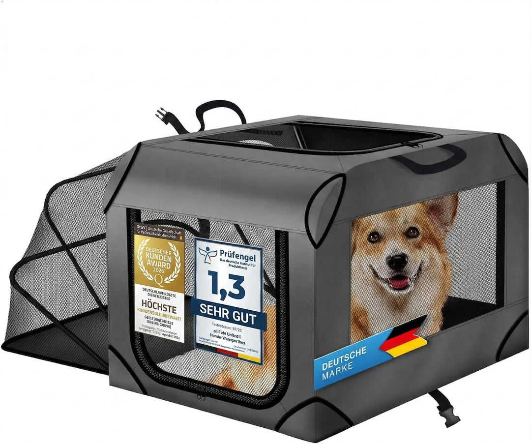 Hunde-Transportbox Tier Hundebox Transporttasche faltbar Hundetasche Haustier-Transport Atmungsaktiv