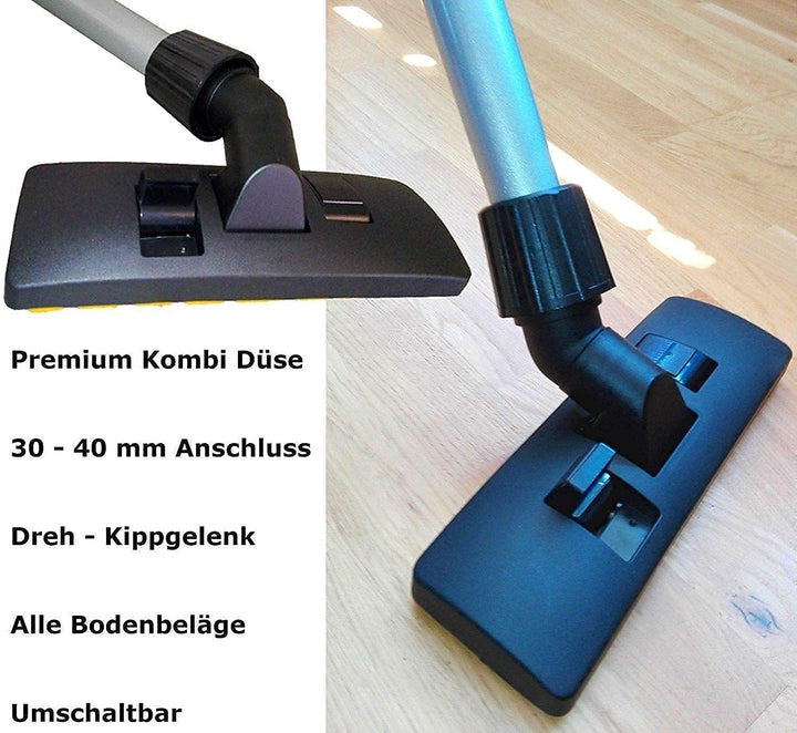 Staubsauger Ersatzteil Set Kombidüse Düse Bürste Universal Bodendüse kompatibel mit arnica Bora 4000
