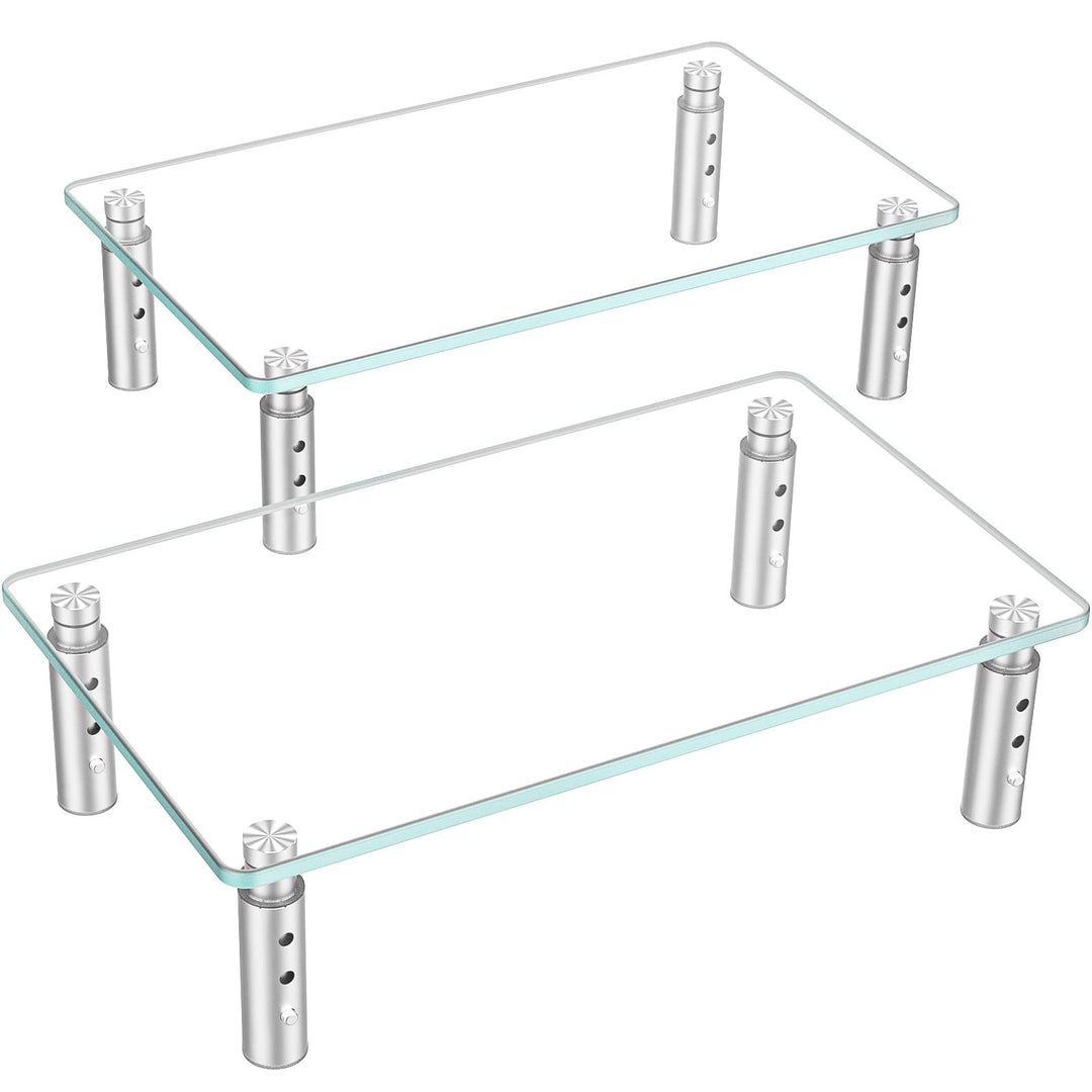 Hemudu Monitorständer, 3 verstellbare Höhen, Computerständer, Schreibtisch-Organizer für PC, Laptop,