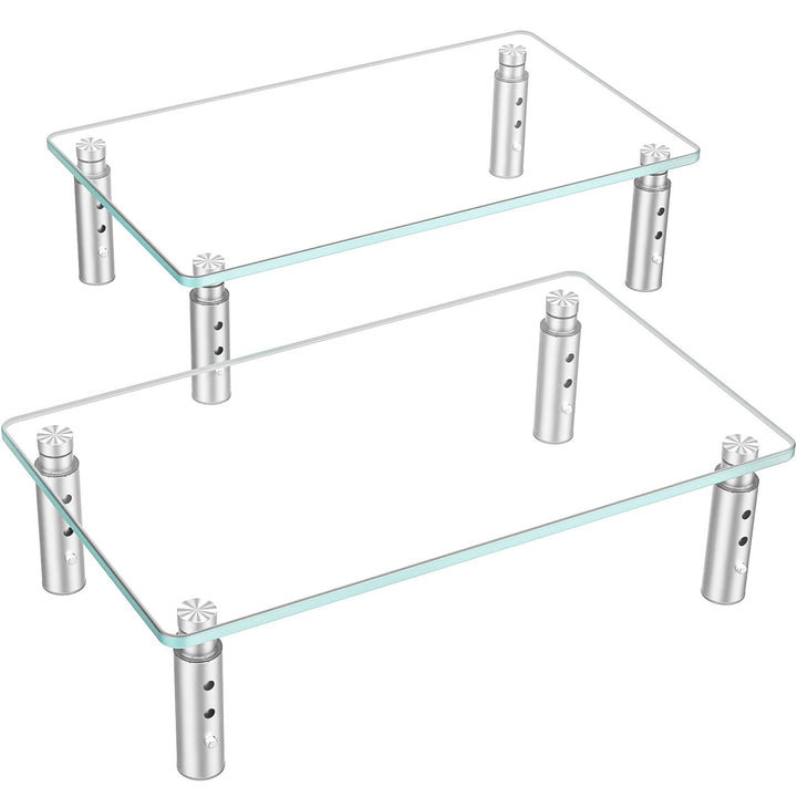 Hemudu Monitorständer, 3 verstellbare Höhen, Computerständer, Schreibtisch-Organizer für PC, Laptop,