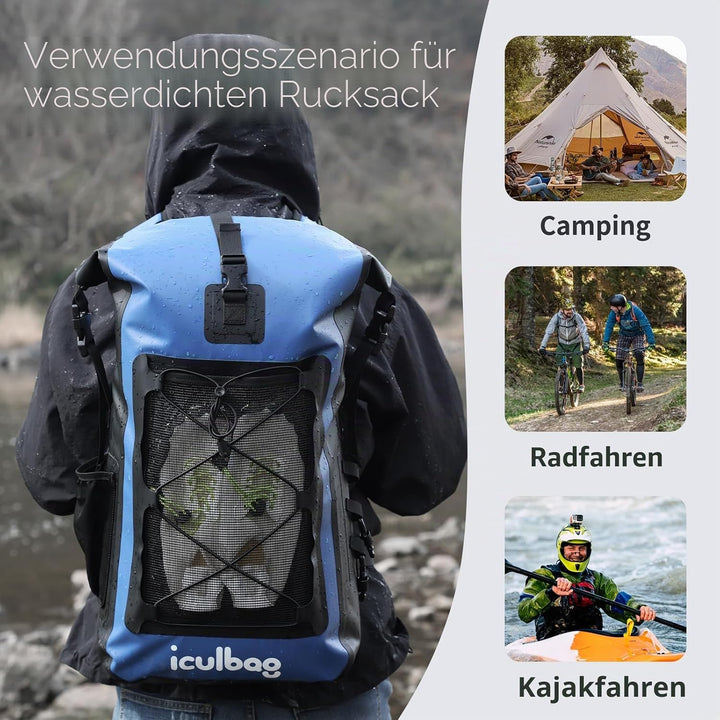 Wasserfester Rucksack 30L/40l wasserdichte Taschen FüR Boote Strand Gadget BootszubehöR Dry Bag Wass