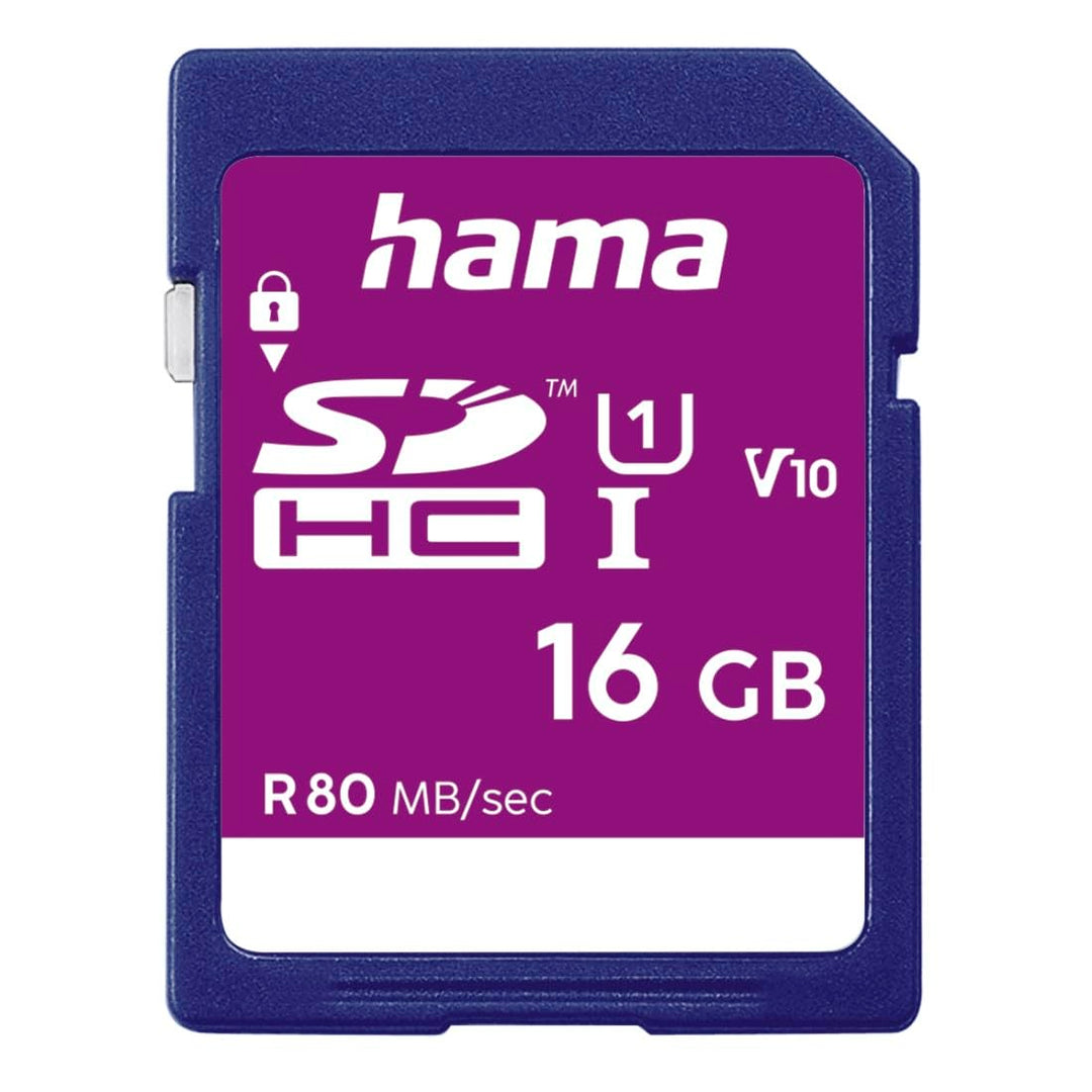 Hama SDHC 16GB Class 10 UHS-I 80MB/s Speicherkarte 16 GB, 16 GB