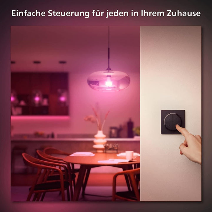 Philips Hue Tap Dial switch Drehschalter, schwarz, personalisierbar via Hue App, Zubehör