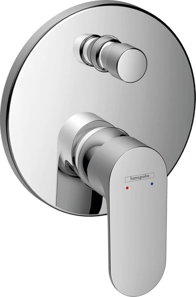 hansgrohe Wannenarmatur Rebris S, Unterputz Badarmatur für 2 Funktionen, Chrom Chrom Wanne, Chrom Wa