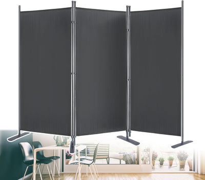 JOIEYOU Paravent Outdoor Sichtschutz Trennwand 3 Teilig 275x180cm Raumtrenner mit Flache Füsse,Anti-