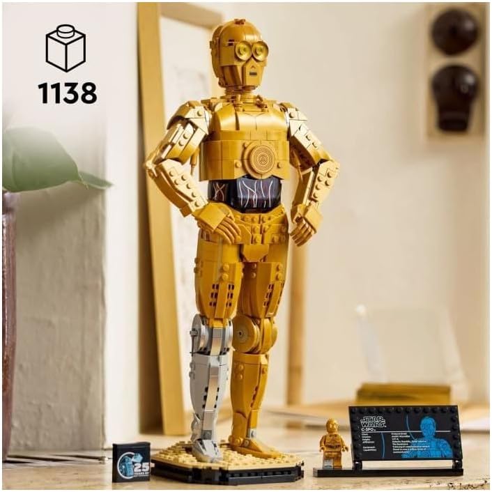 LEGO Star Wars C-3PO B, baubarer Droide, Modell zum Sammeln, Bauen und Ausstellen, nostalgische Gesc