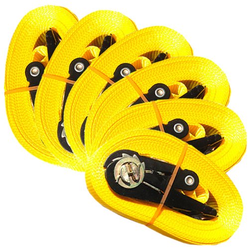 6 SPANNGURTE 4 m mit ZURRRATSCHE 0,8 t EN-12195-2 Zurrgurte 4m (Gelb), Gelb