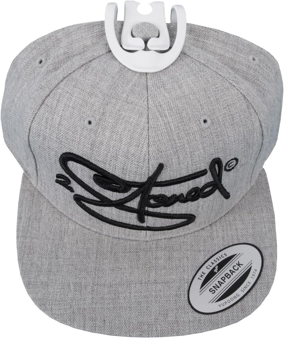 2Stoned Cap-Rack Pro Kappenhalter in Weiss mit 10 Clips zum Aufhängen von bis zu 30 Baseball Caps +
