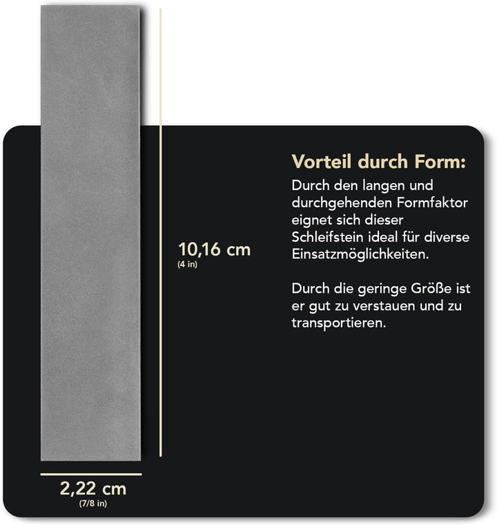 DMT Dia-Sharp® Diamant Taschenschleifstein 4" Fein | Kompakter Wetzstein für Messer und Werkzeuge |