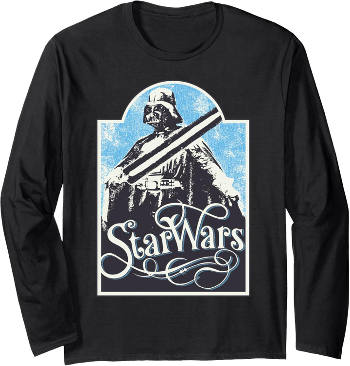 Star Wars Retro Vader Poster Langarmshirt